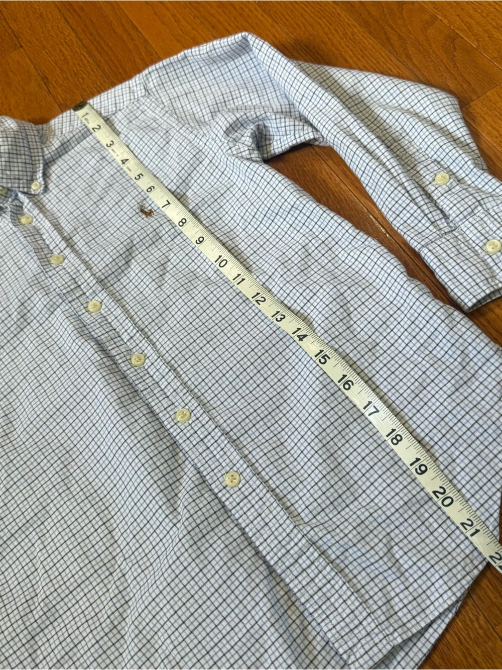 Ralph Lauren Boys 8 Small Plaid Button Down Shirt Long Sleeve Flesh Pony Preppy